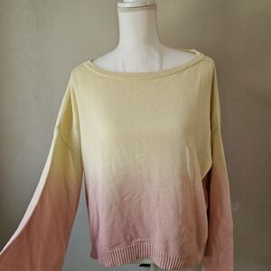 Cato Gradient Butter Yellow and Pink Sweater
